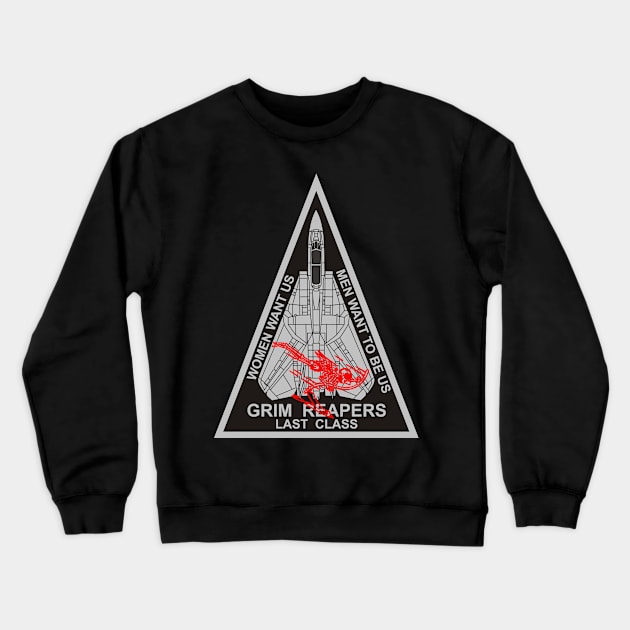 F14 Tomcat - VF101 Grim Reapers Crewneck Sweatshirt by MBK